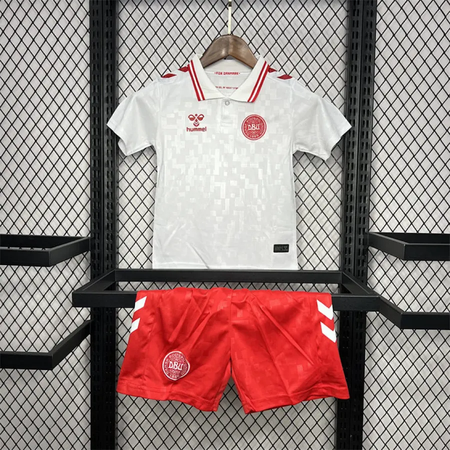Denmark Denmark 2024 25 Euro Away Kids Kit