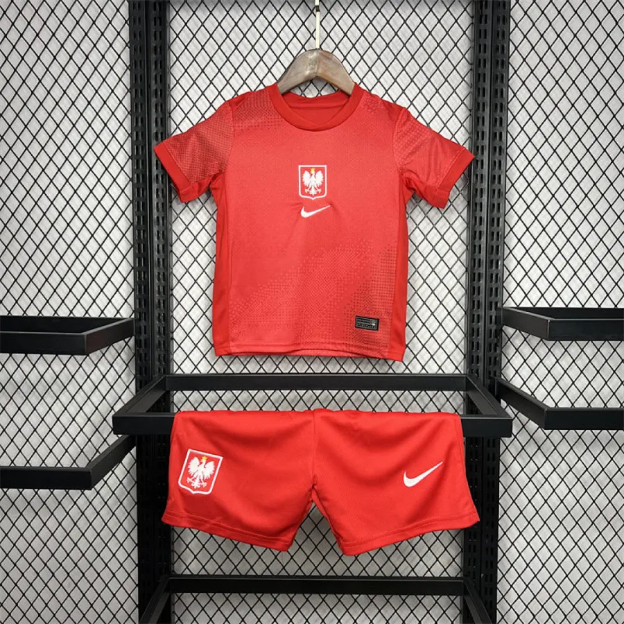 Poland Poland 2024 25 Euro Away Kids Kit